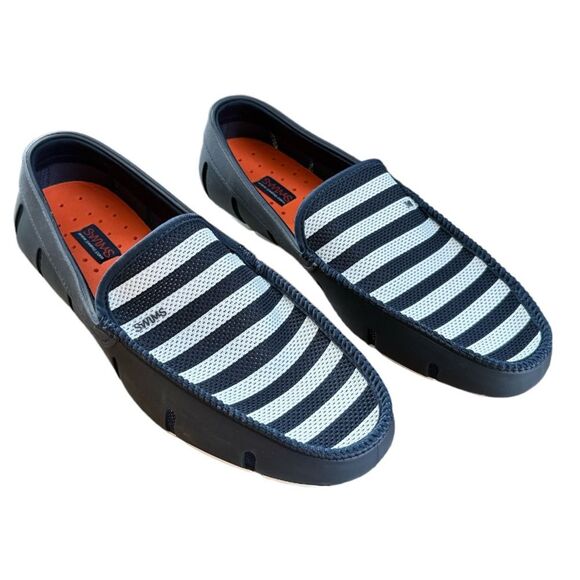 Swims Striped Venetian Loafers Boat Shoe Water Moccasin Men’s Slip On - Picture 3 of 13